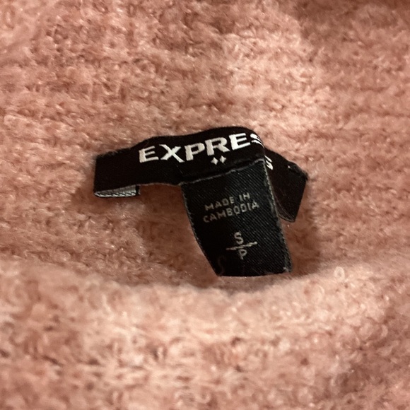 Fuzzy pink express turtleneck sweater - Picture 3 of 3